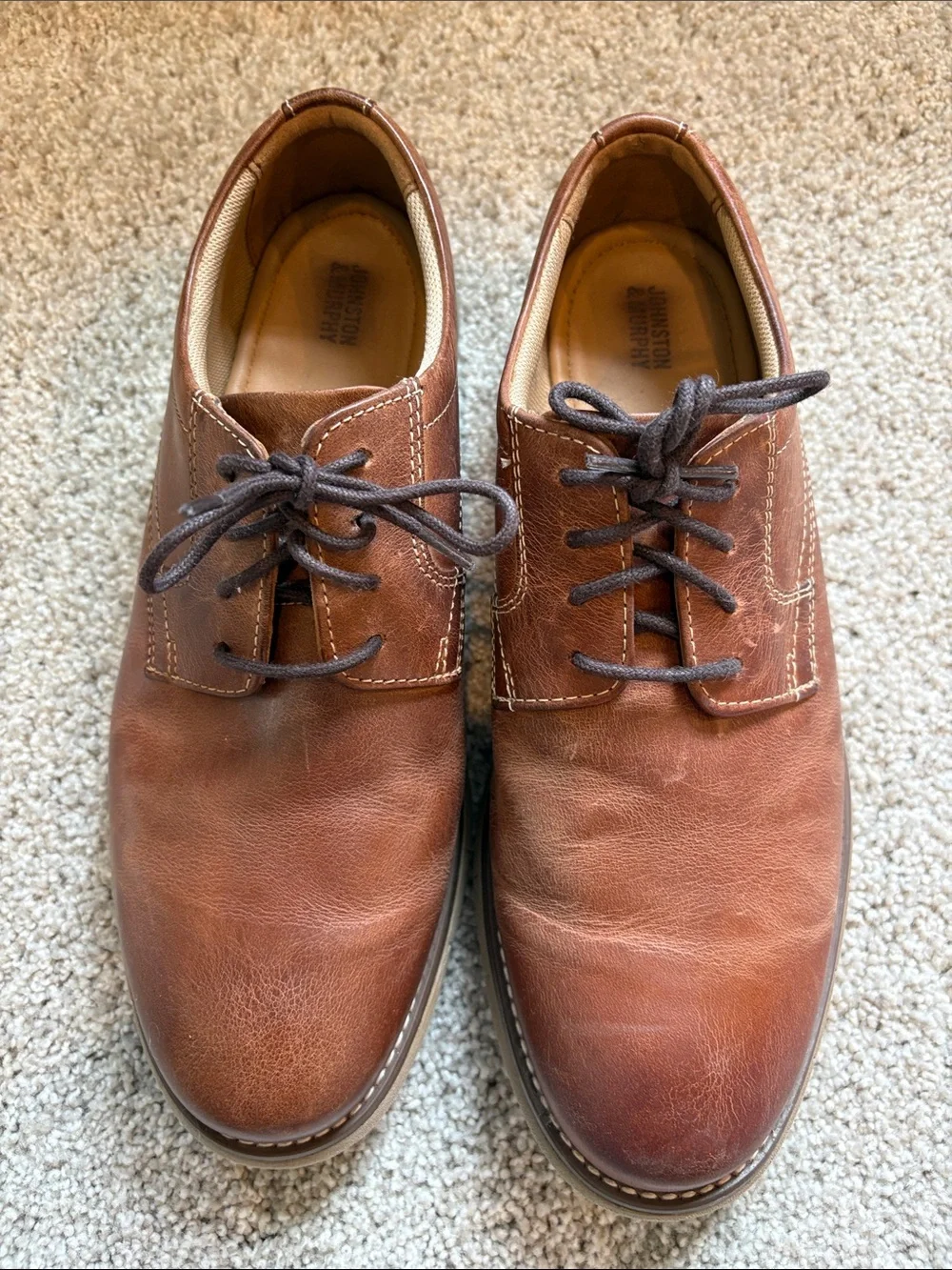 Johnston & Murphy Brown Leather Derby Shoes